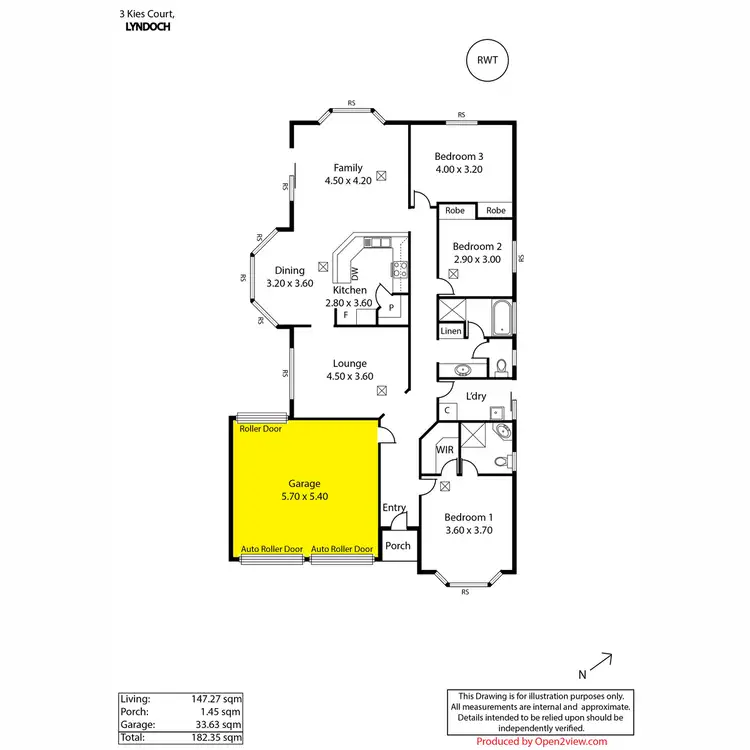 Floorplan of Homely house listing, 3 Kies Court, Lyndoch SA 5351