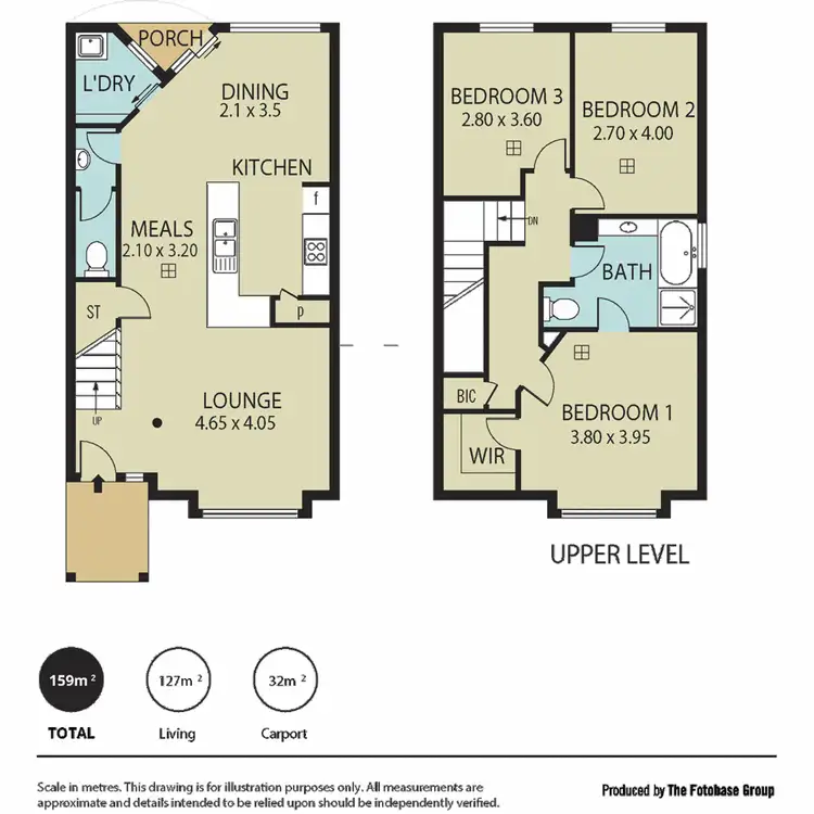 Floorplan of Homely townhouse listing, 2/23 Parkview Drive, Mawson Lakes SA 5095