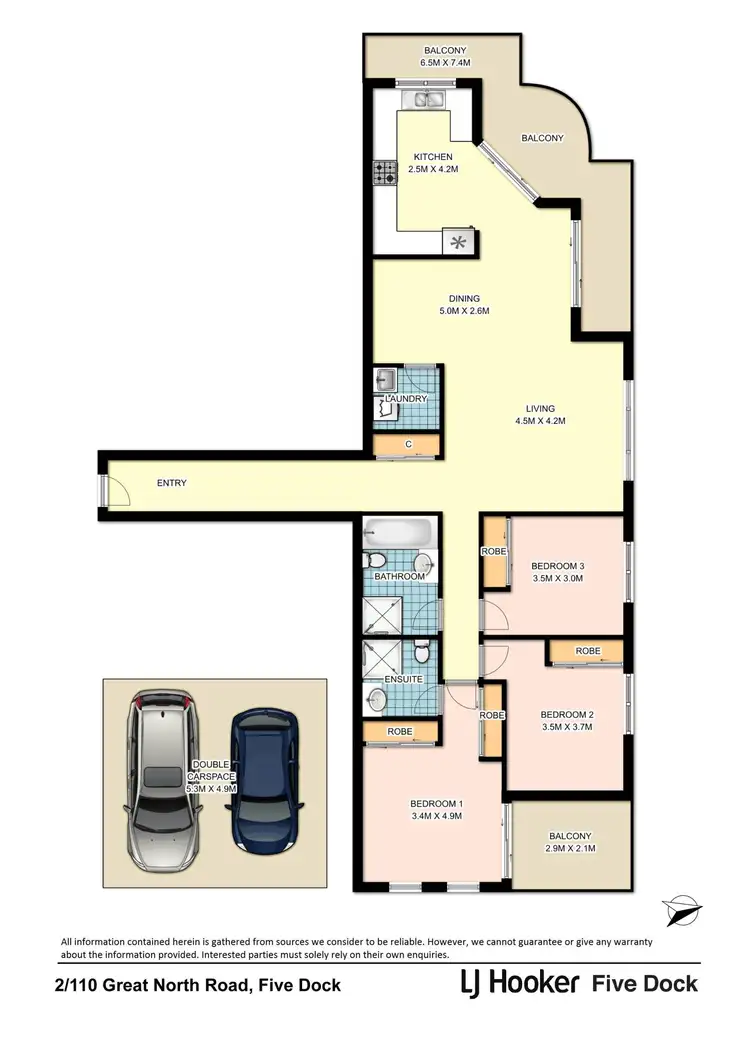 Floorplan of Homely apartment listing, 2/110 Great North Road, Five Dock NSW 2046
