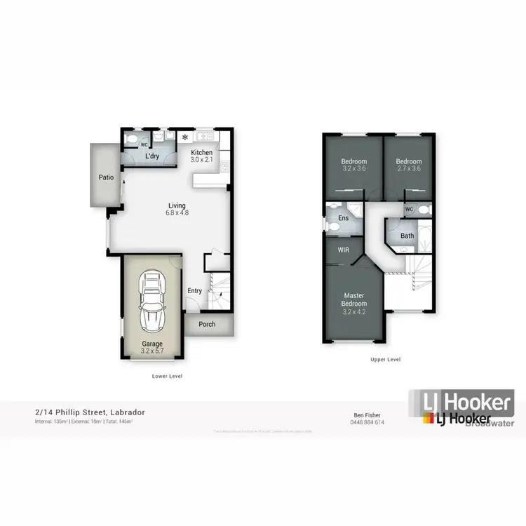 Floorplan of Homely semi-detached listing, 2/14 Phillip Street, Labrador QLD 4215