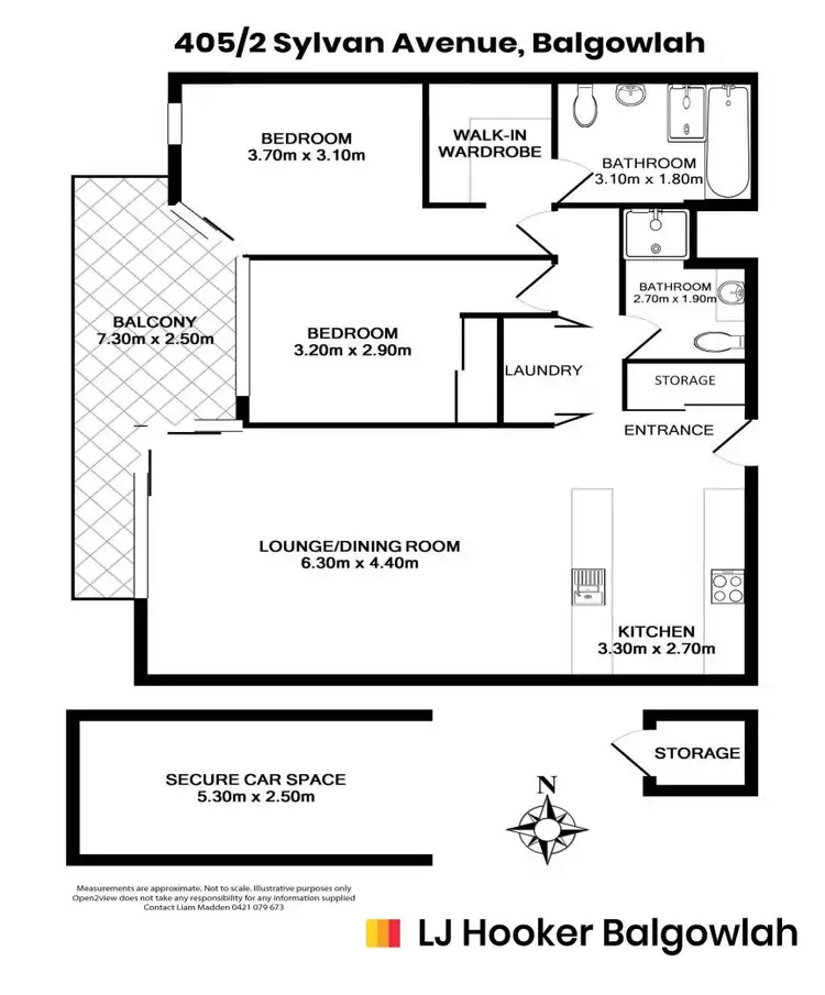 Floorplan of Homely apartment listing, 405/2 Sylvan Avenue, Balgowlah NSW 2093