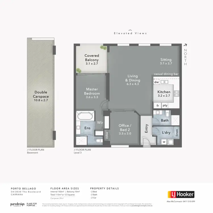 Floorplan of Homely unit listing, 54/3030 The Boulevarde, Carrara QLD 4211