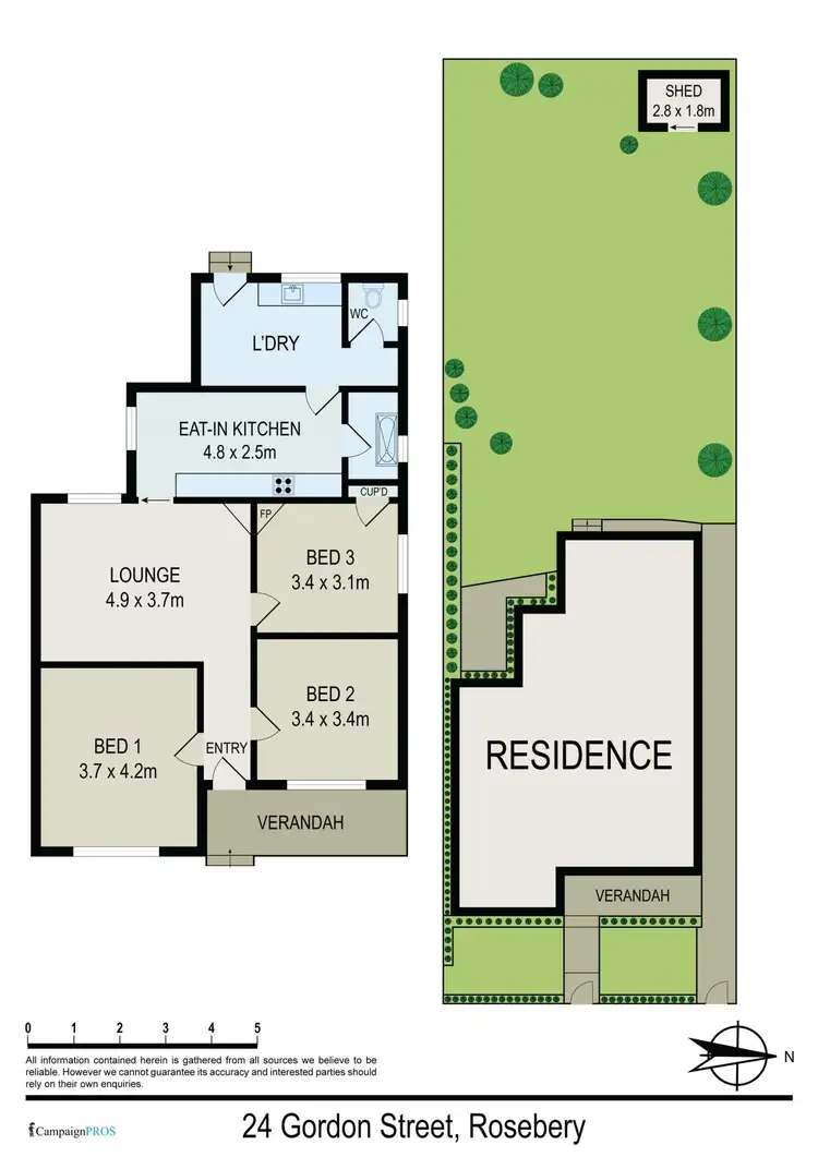 Floorplan of Homely house listing, 24 Gordon Street, Rosebery NSW 2018