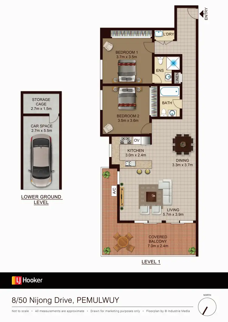 Floorplan of Homely apartment listing, 8/50 Nijong Dr, Pemulwuy NSW 2145