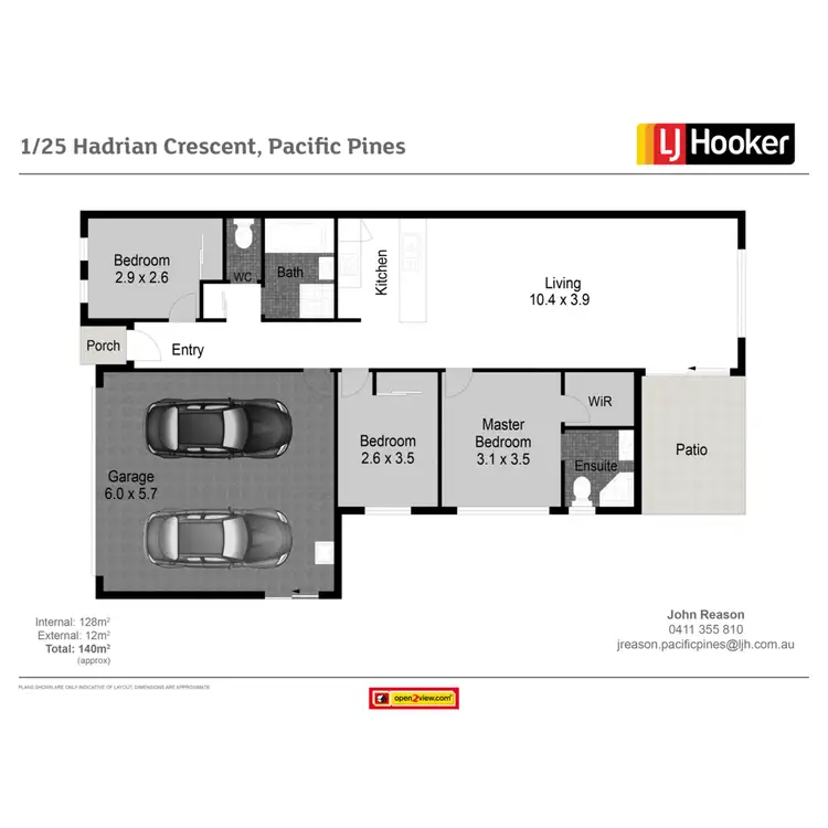 Floorplan of Homely house listing, 1/25 Hadrian Crescent, Pacific Pines QLD 4211