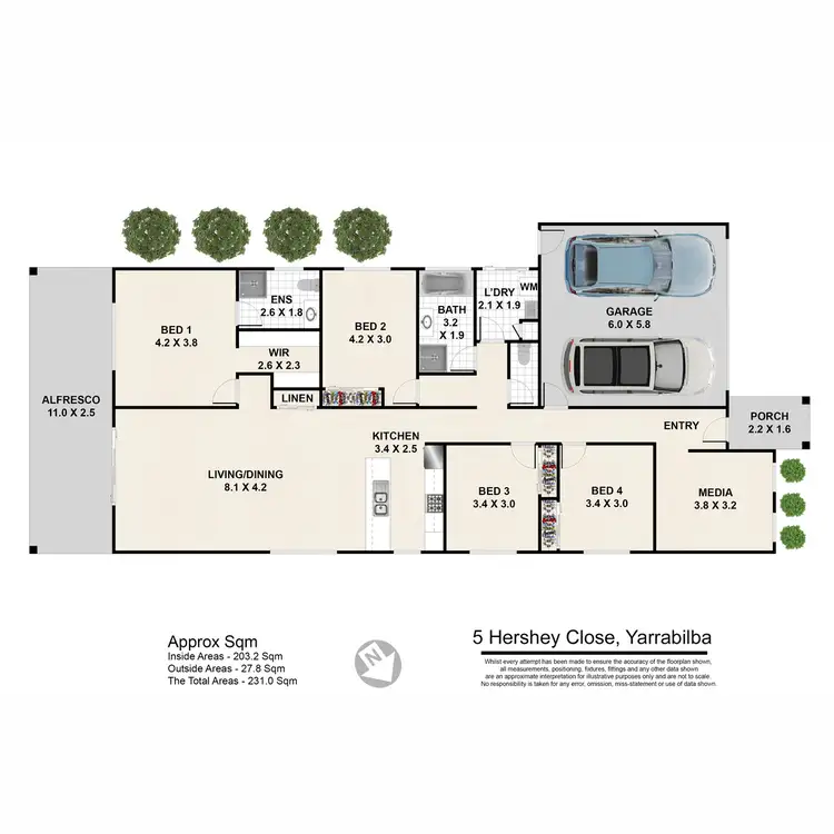 Floorplan of Homely house listing, 5 Hershey Close, Yarrabilba QLD 4207