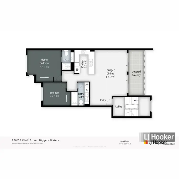 Floorplan of Homely unit listing, 706/33 Clark Street, Biggera Waters QLD 4216
