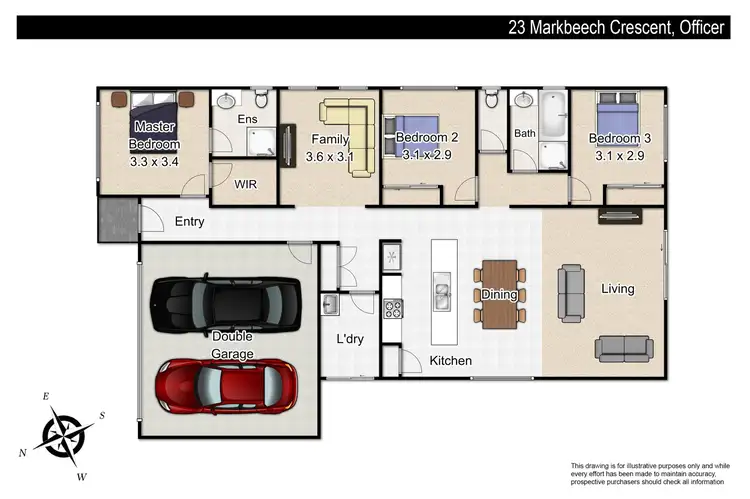 Floorplan of Homely house listing, 23 Markbeech Crescent, Officer VIC 3809