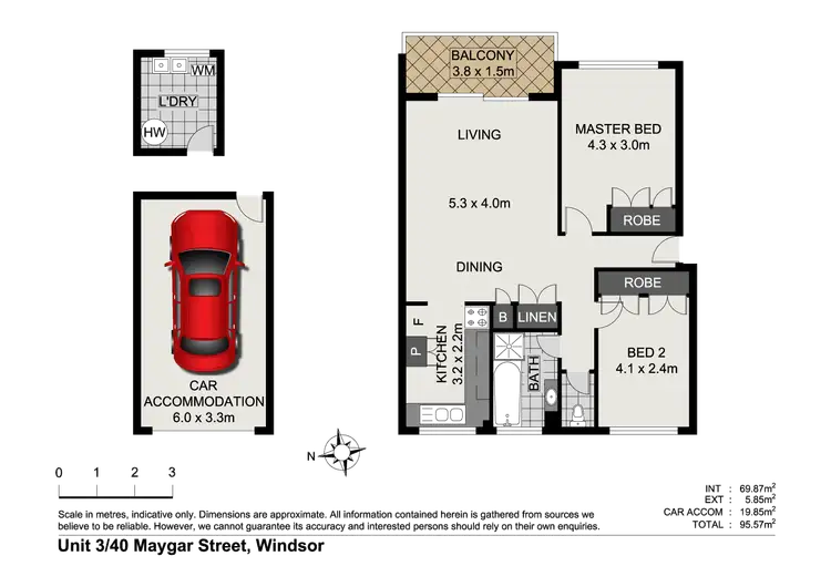 Floorplan of Homely unit listing, 3/40 Maygar Street, Windsor QLD 4030