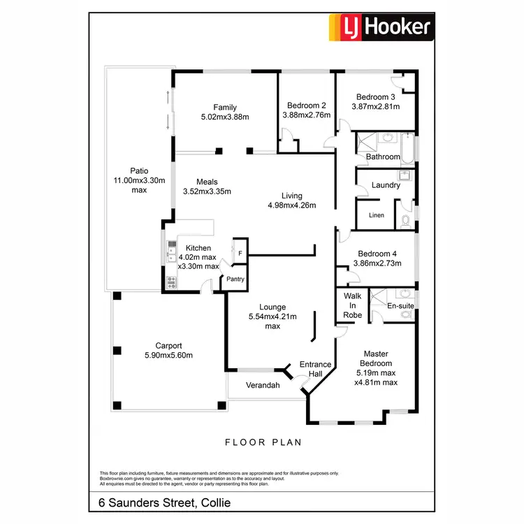 Floorplan of Homely house listing, 6 Saunders Street, Collie WA 6225
