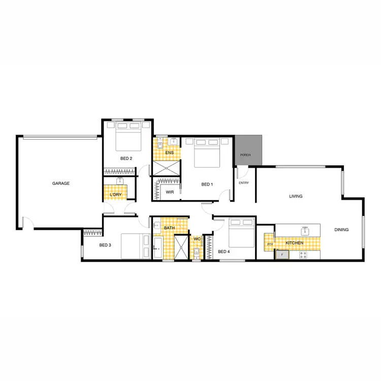 Floorplan of Homely semi-detached listing, 202 Osburn Drive, Macgregor ACT 2615