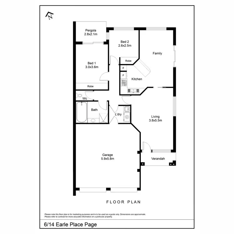 Floorplan of Homely townhouse listing, 6/14 Earle Place, Page ACT 2614