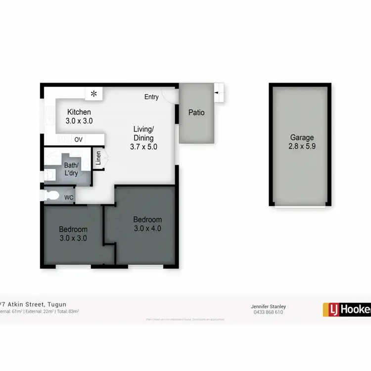 Floorplan of Homely unit listing, 1/7 Atkin Street, Tugun QLD 4224