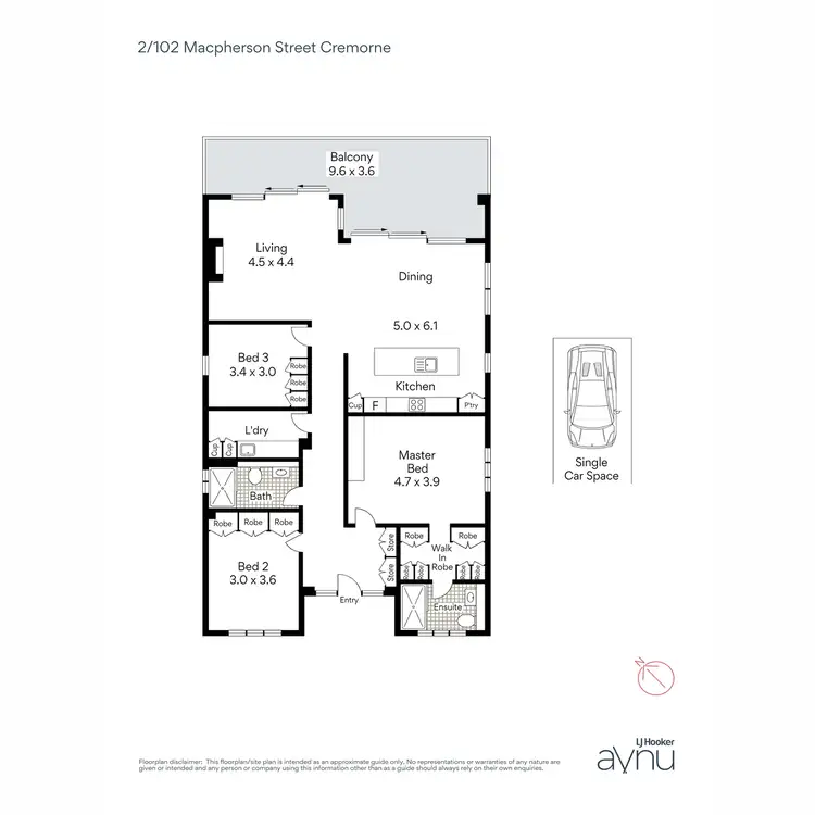 Floorplan of Homely apartment listing, 2/102 Macpherson Street, Cremorne NSW 2090