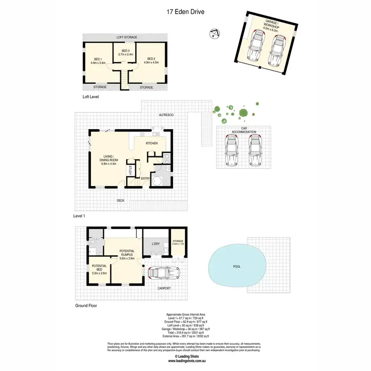 Floorplan of Homely house listing, 17 Eden Drive, Eatons Hill QLD 4037