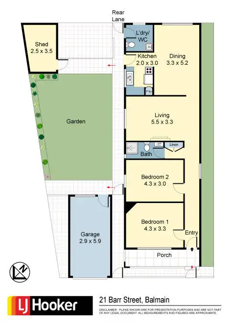Floorplan of Homely house listing, 21 Barr Street, Balmain NSW 2041