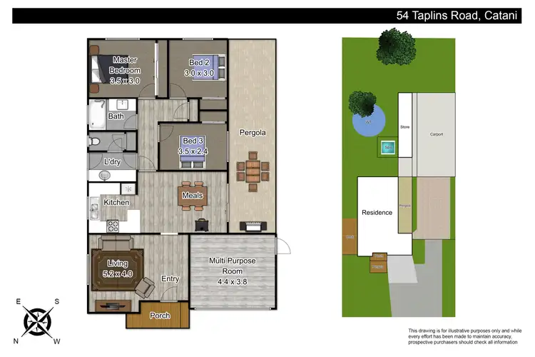 Floorplan of Homely house listing, 54 Taplins Road, Catani VIC 3981