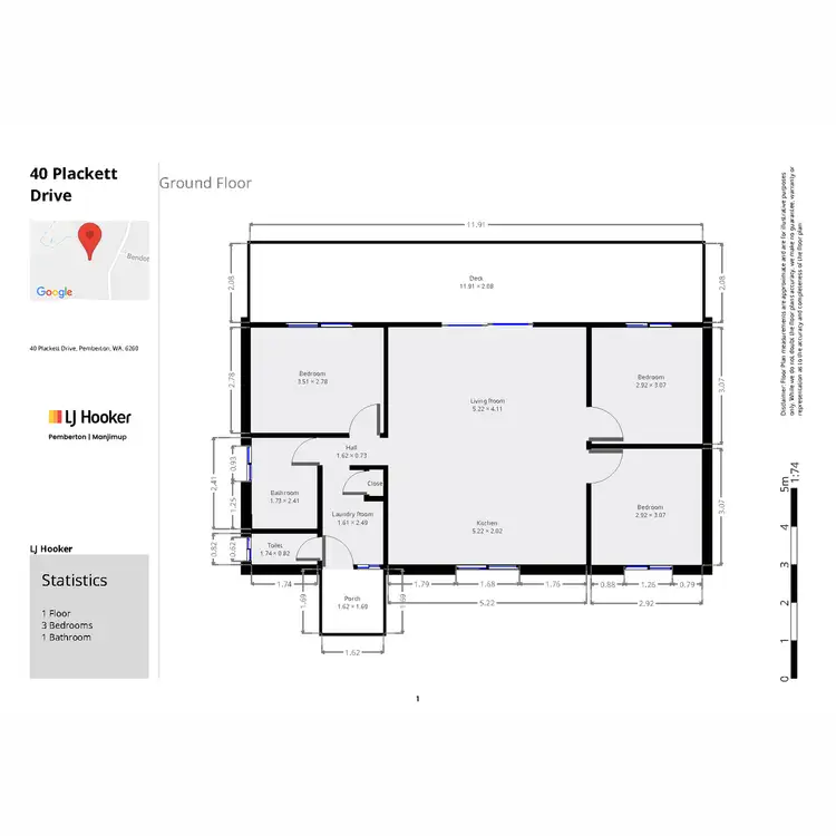 Floorplan of Homely house listing, 40 Plackett Drive, Pemberton WA 6260