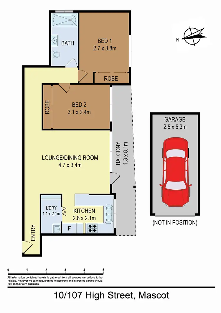 Floorplan of Homely apartment listing, 10/107 High Street, Mascot NSW 2020