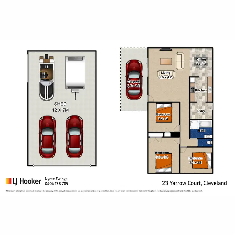 Floorplan of Homely house listing, 23 Yarrow Court, Cleveland QLD 4163