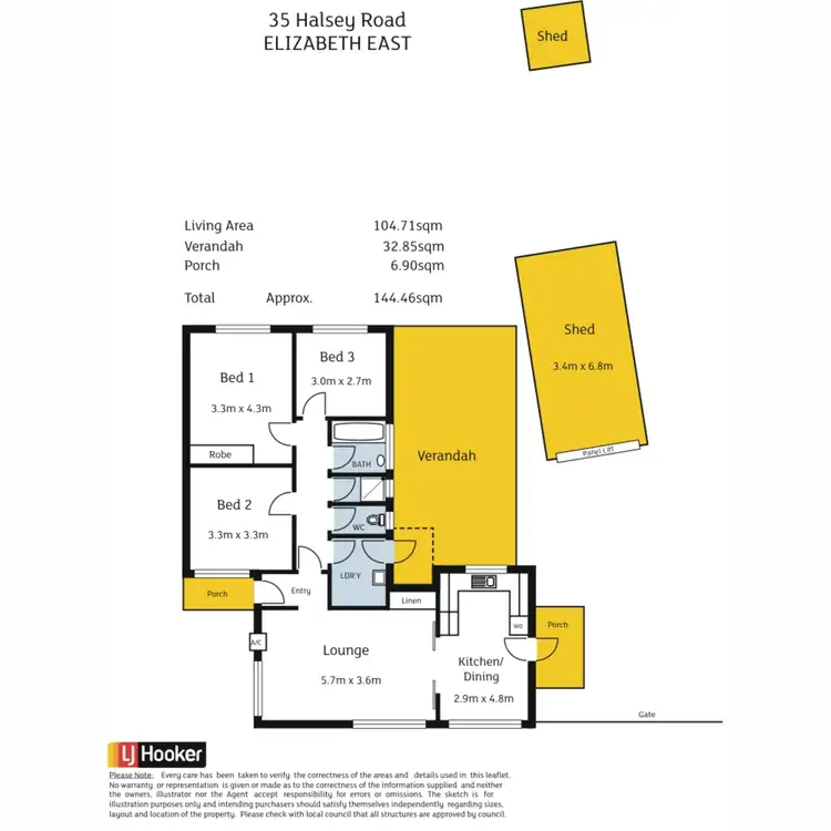 Floorplan of Homely house listing, 35 Halsey Road, Elizabeth East SA 5112