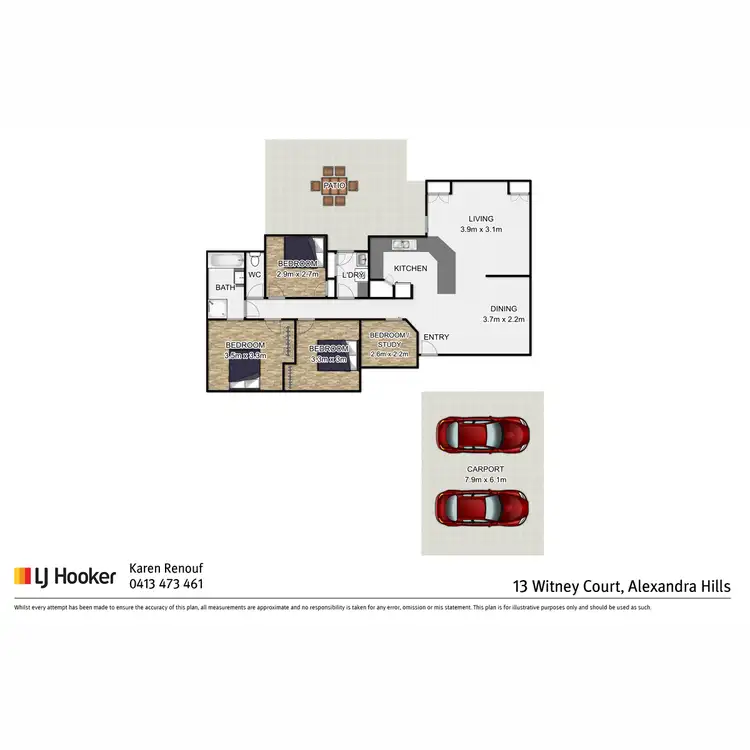 Floorplan of Homely house listing, 13 Witney Court, Alexandra Hills QLD 4161