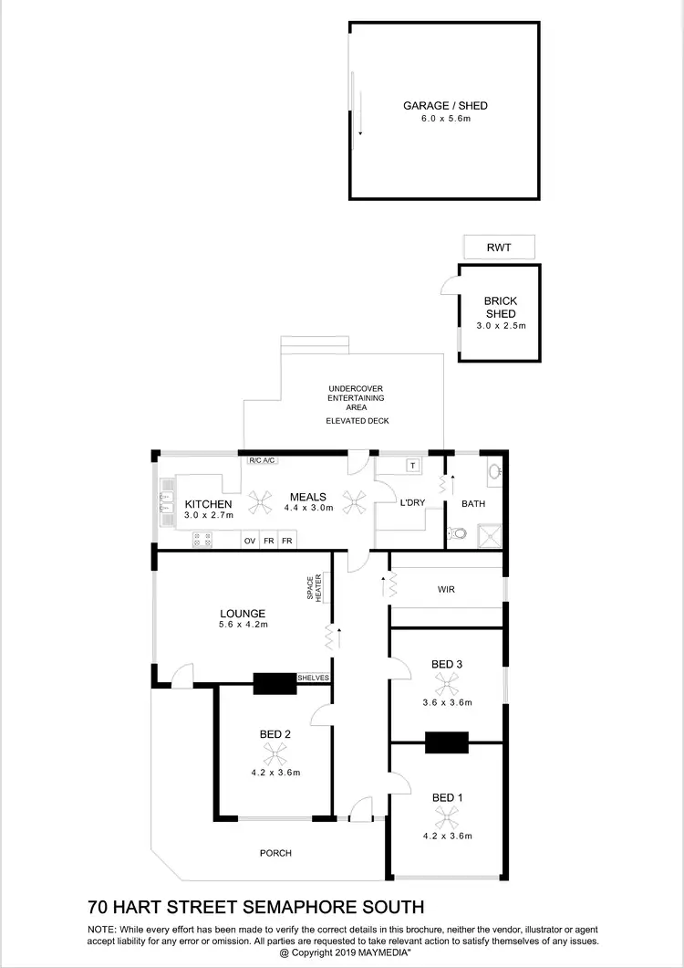Floorplan of Homely house listing, 70 Hart Street, Semaphore South SA 5019