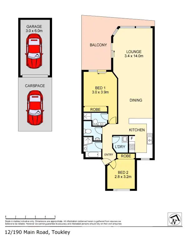 Floorplan of Homely unit listing, 12/190-198 Main Road, Toukley NSW 2263