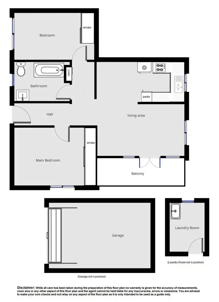 Floorplan of Homely unit listing, 1/70 Latrobe Street, East Brisbane QLD 4169