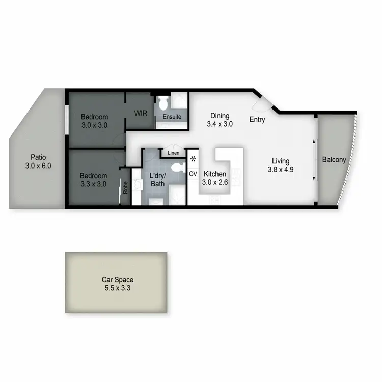 Floorplan of Homely unit listing, 86/955 Gold Coast Highway, Palm Beach QLD 4221