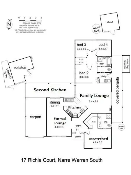 Floorplan of Homely house listing, 17 Richie Court, Narre Warren South VIC 3805