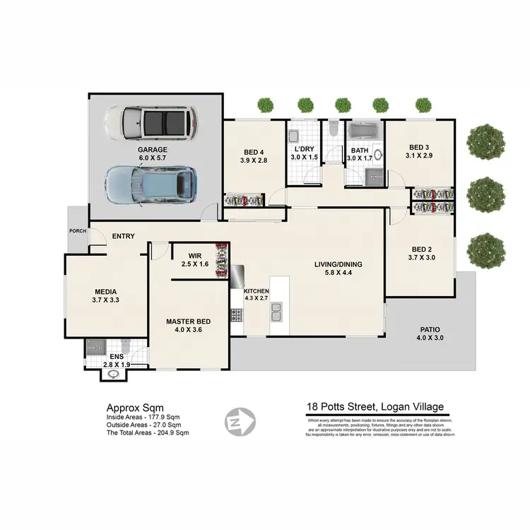 Floorplan of Homely house listing, 18 Potts Street, Logan Village QLD 4207