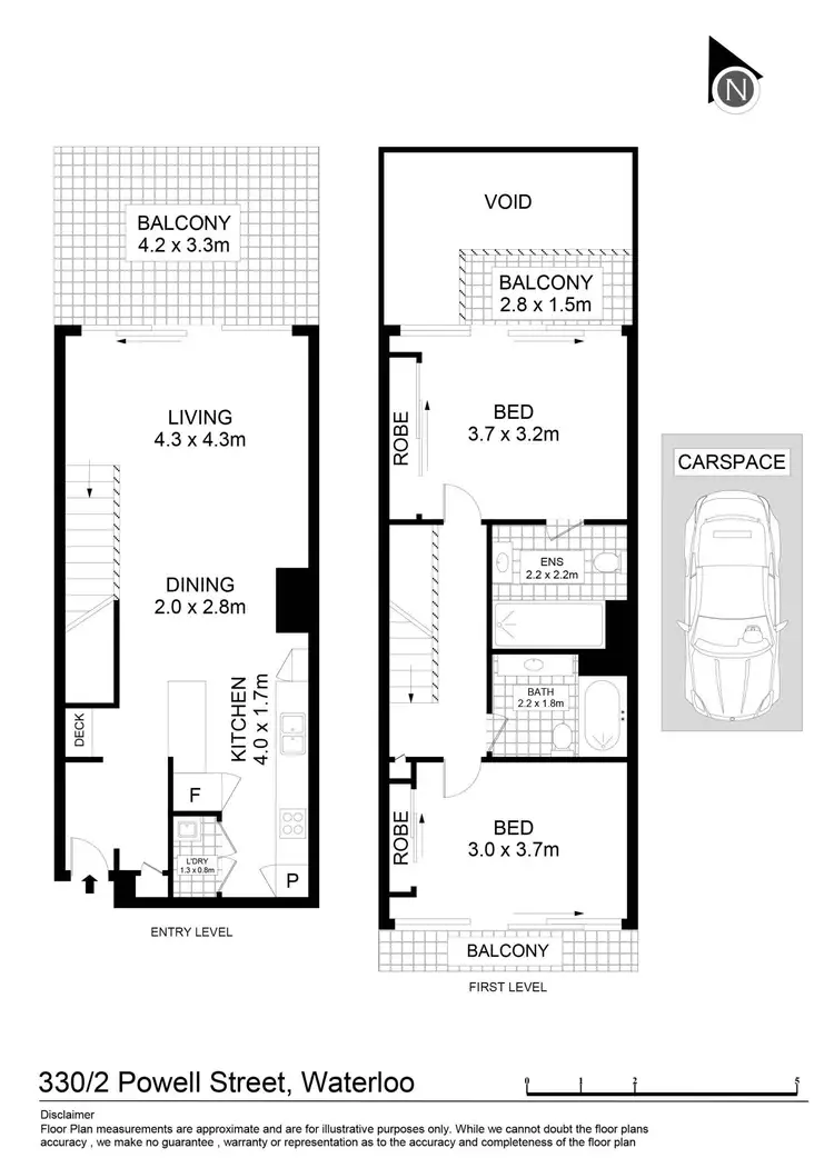 Floorplan of Homely apartment listing, 330/2-4 Powell Street, Waterloo NSW 2017