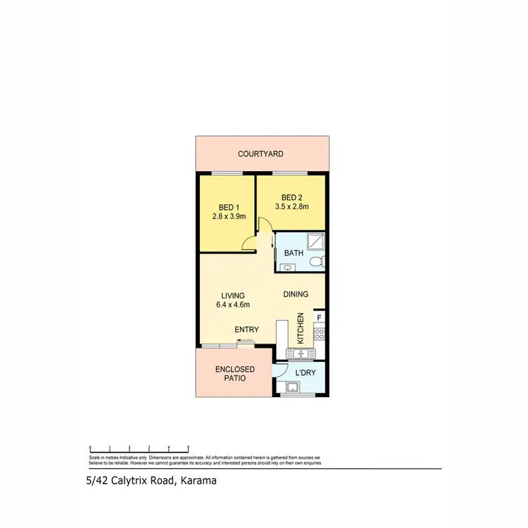 Floorplan of Homely unit listing, 5/42 Calytrix Road, Karama NT 812