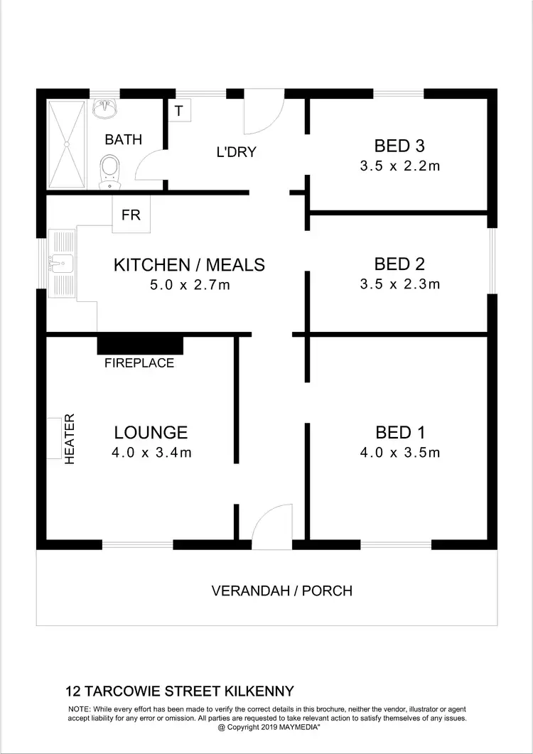 Floorplan of Homely house listing, 12 Tarcowie Street, Kilkenny SA 5009