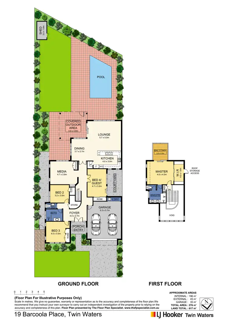 Floorplan of Homely house listing, 19 Barcoola Place, Twin Waters QLD 4564