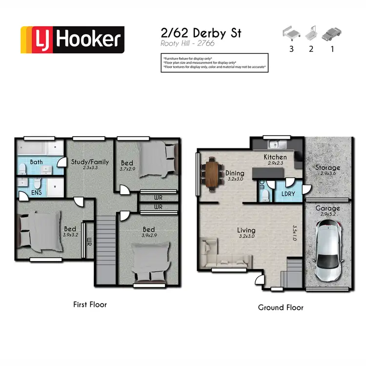 Floorplan of Homely townhouse listing, 2/62 Derby Street, Rooty Hill NSW 2766