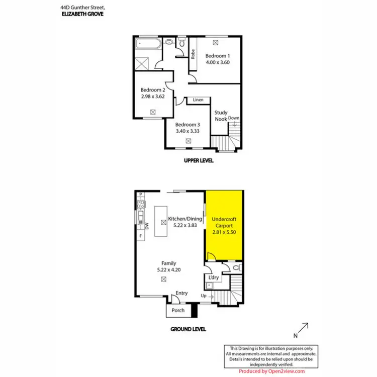Floorplan of Homely house listing, 44D Gunther Street, Elizabeth Grove SA 5112