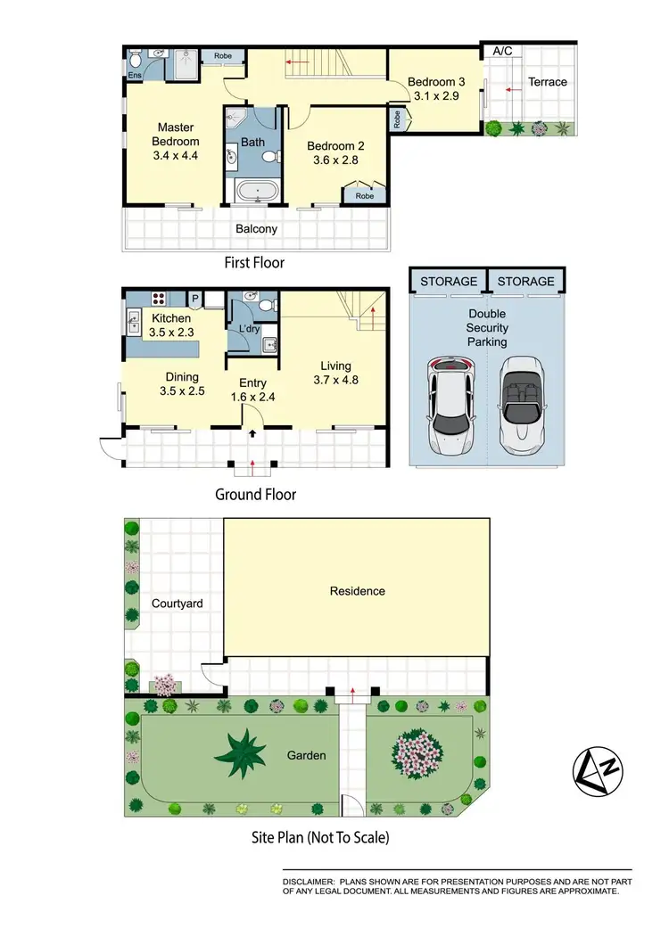 Floorplan of Homely townhouse listing, 1/89 Dangar Street, Randwick NSW 2031
