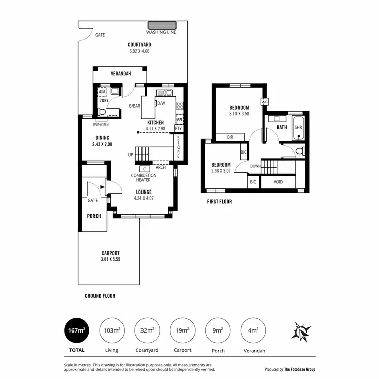 Floorplan of Homely townhouse listing, 2/305 Portrush Road, Norwood SA 5067