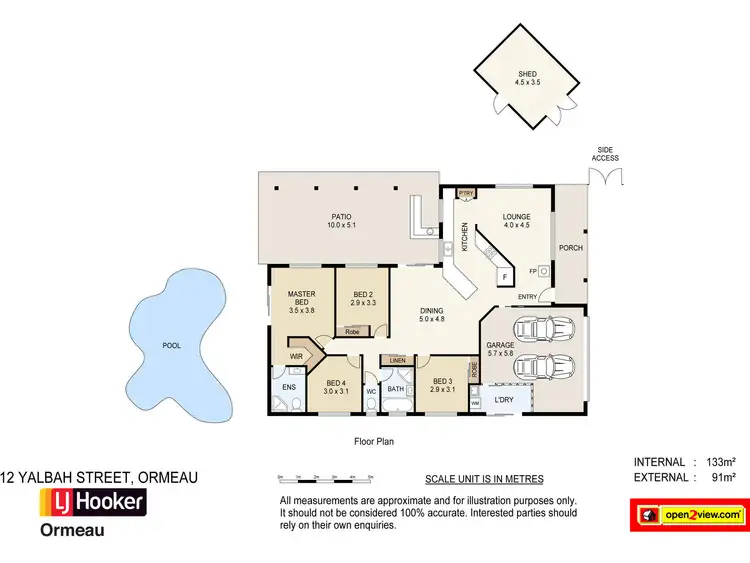 Floorplan of Homely house listing, 12 Yalbah Court, Ormeau QLD 4208