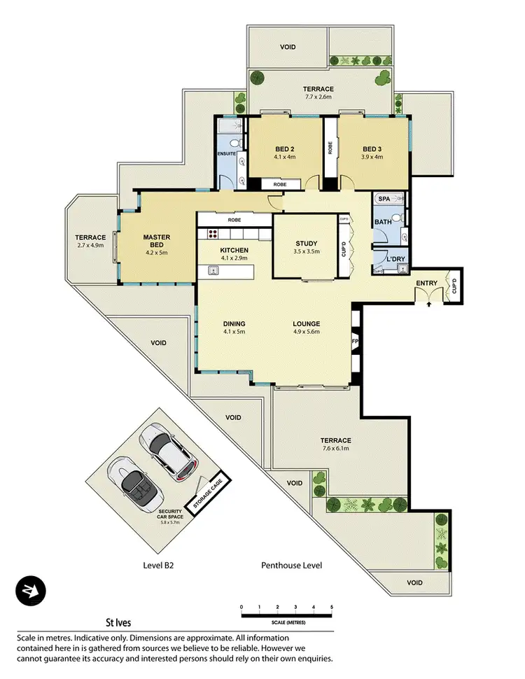 Floorplan of Homely unit listing, Penthouse 45/1-7 Newhaven Place, St Ives NSW 2075