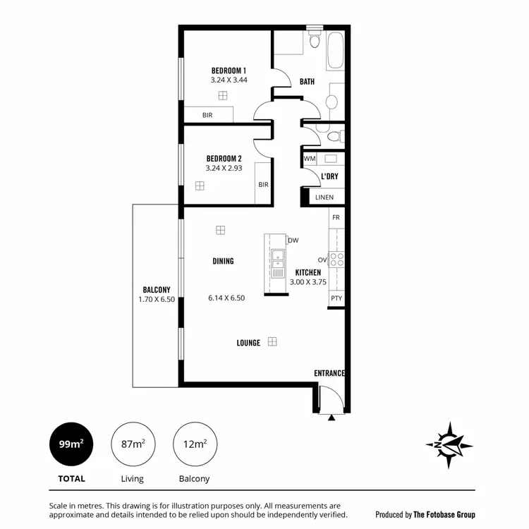 Floorplan of Homely apartment listing, 109/25 Warner Avenue, Findon SA 5023
