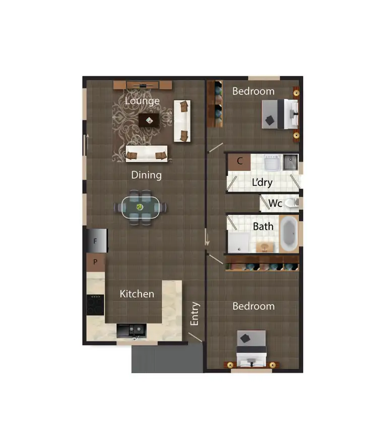 Floorplan of Homely townhouse listing, 3/49 Erin Street, Queanbeyan NSW 2620