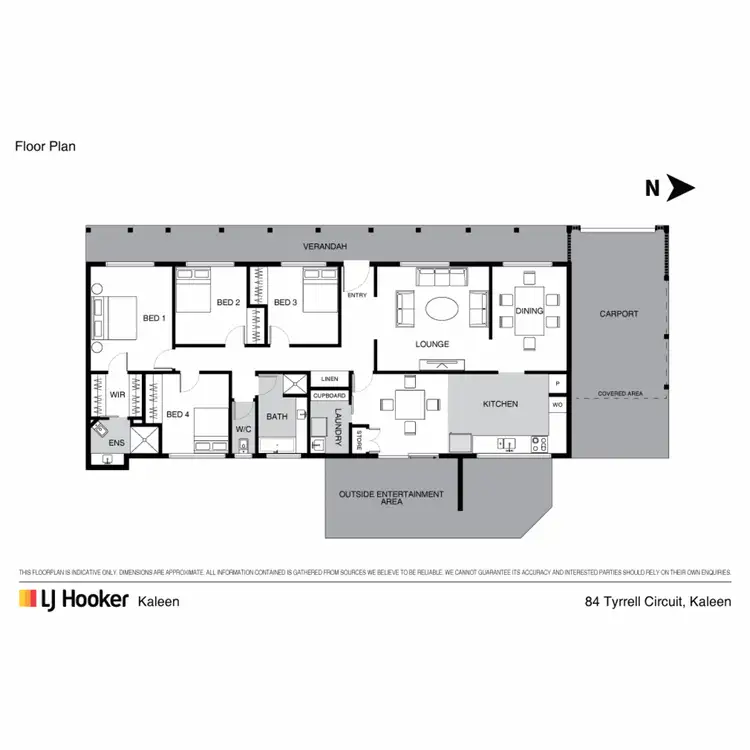 Floorplan of Homely house listing, 84 Tyrrell Circuit, Kaleen ACT 2617