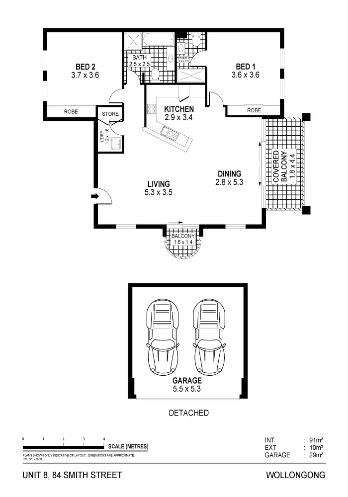 Floorplan of Homely unit listing, 8/84 Smith Street, Wollongong NSW 2500