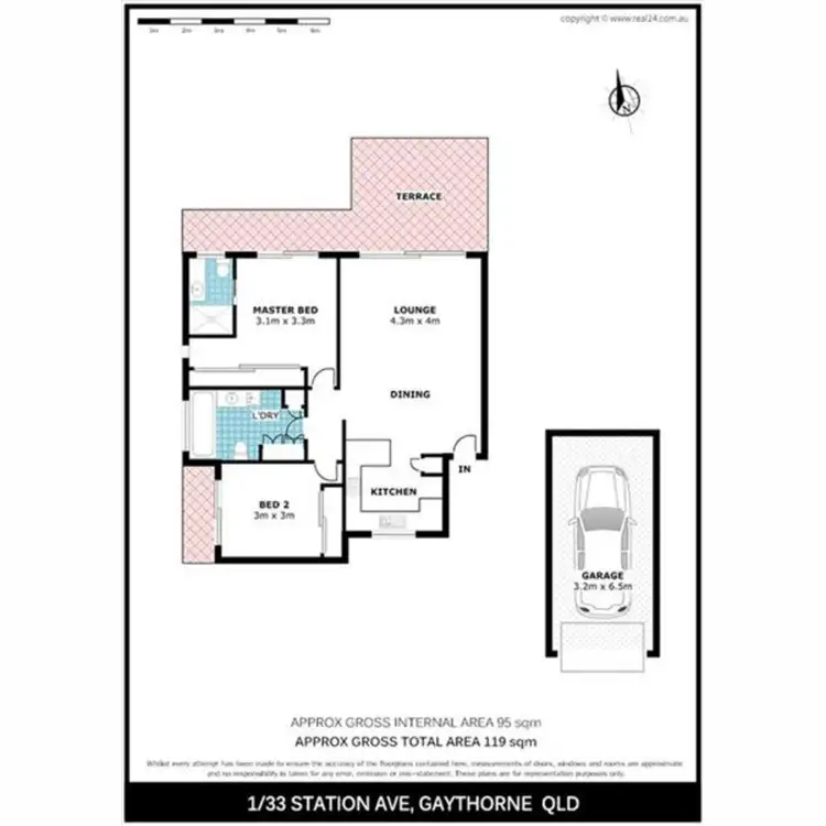 Floorplan of Homely unit listing, 1/33 Station Avenue, Gaythorne QLD 4051
