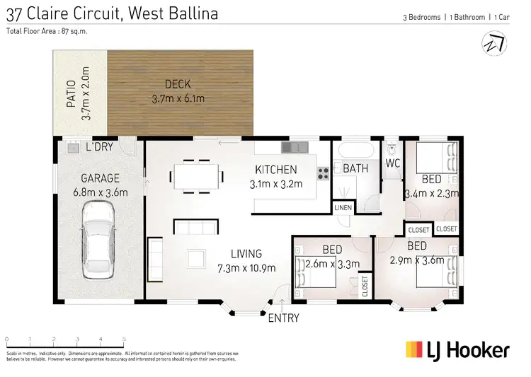 Floorplan of Homely house listing, 37 Claire Circuit, West Ballina NSW 2478