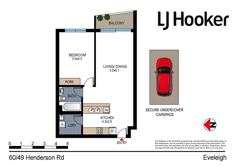 Floorplan of Homely apartment listing, 60/49 Henderson Road, Eveleigh NSW 2015