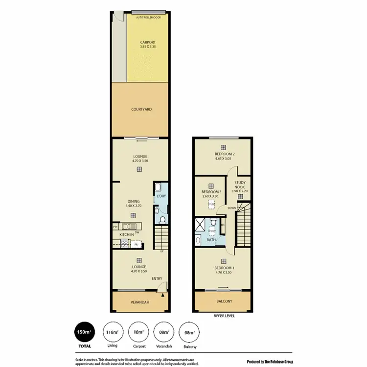 Floorplan of Homely townhouse listing, 14 Goodall Parade, Mawson Lakes SA 5095